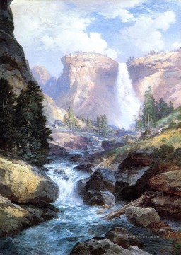 ヨセミテの滝2 ロッキー山脈学校 トーマス・モラン Oil Paintings